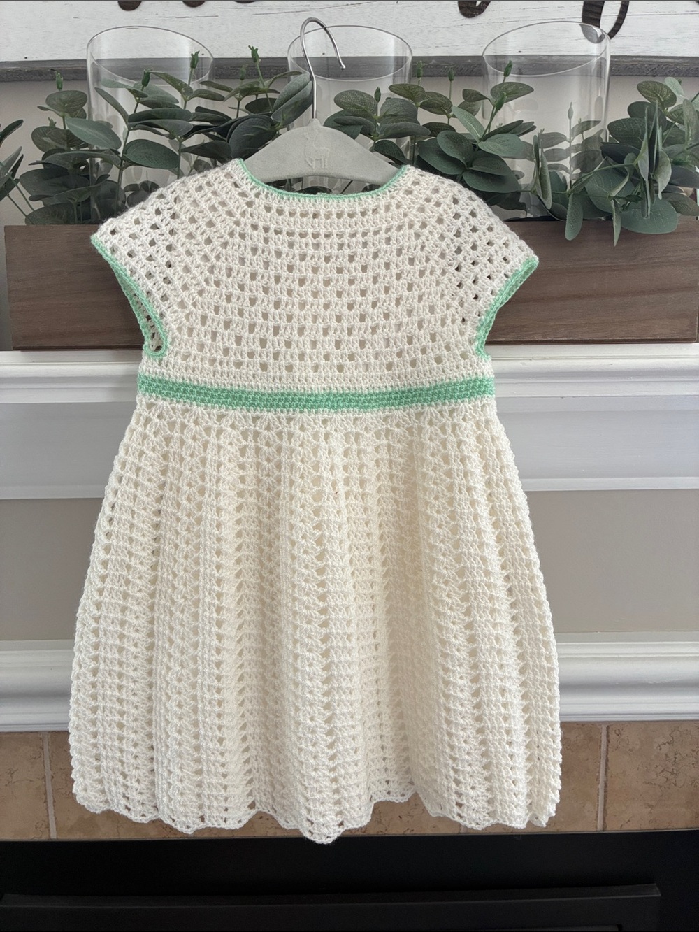 2-3 Vintage Crochet Dreas with cotton slip